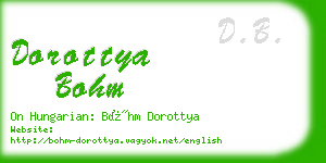 dorottya bohm business card