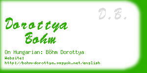 dorottya bohm business card